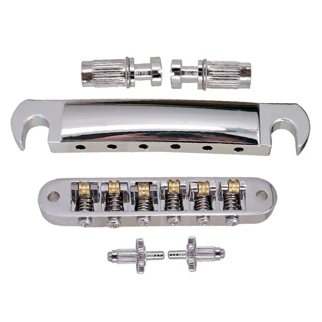 

A Set Roller Saddle Bridge Tail Bridge For EPI LP Electric Guitar