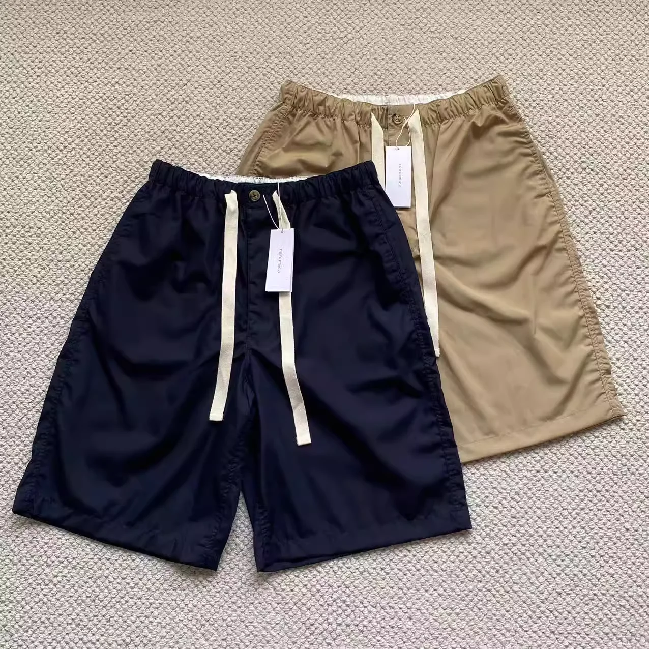 Шорты мужские и женские легкие из пряжи с японским принтом