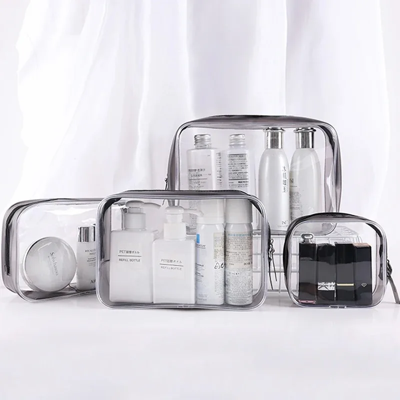 

Transparent Cosmetic Bag PVC Women Zipper Makeup Bags Beauty Case Travel Make Up Organizer Storage Toiletry Wash Bag Neceser New