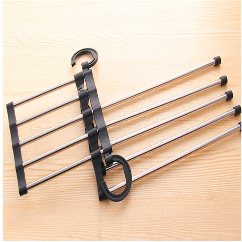 

Wardrobe Hanger Multifunctional Trouser Hanger Retractable 5in1 Magic Stainless Steel Clothes Rack