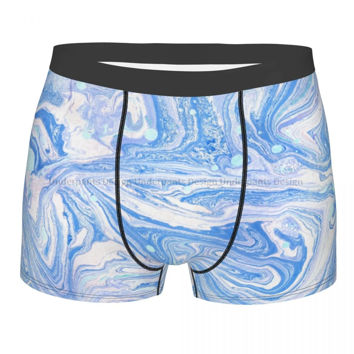 

Marble Texture Art Blue Underpants Homme Panties Man Underwear Comfortable Shorts Boxer Briefs