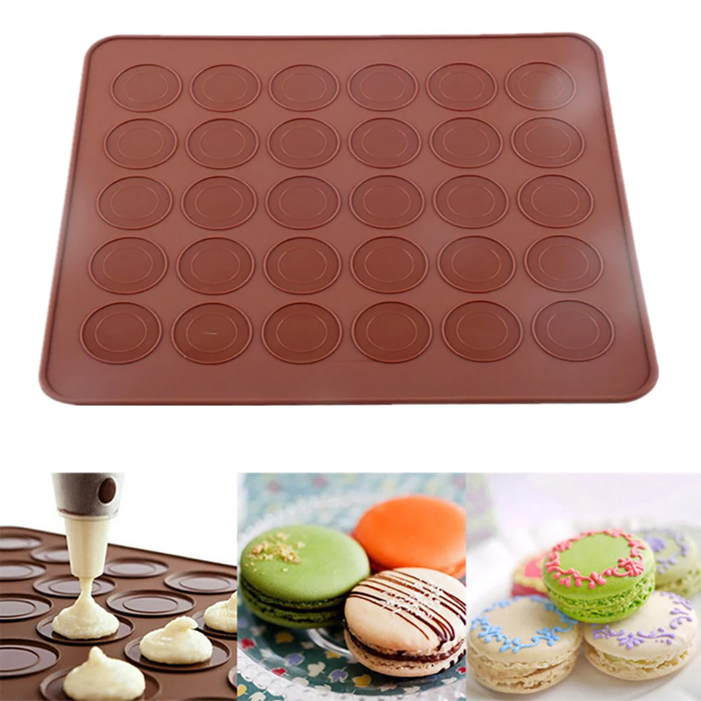 

Новинка, силиконовый коврик для выпечки с 30/48 отверстиями, силиконовый коврик для духовки, макарон, антипригарный, конфетно-шоколадный ковр...