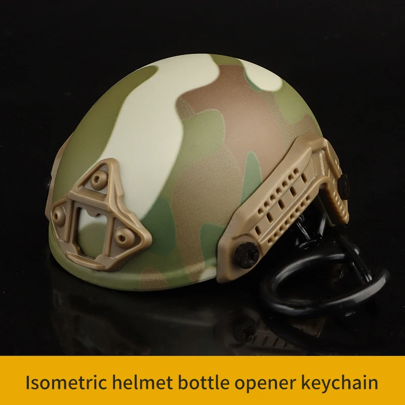 

Creative Beer Bottle Opener Tactical Military Helmet Design Can Opener Backpack Key Chain Military Hat Keychain
