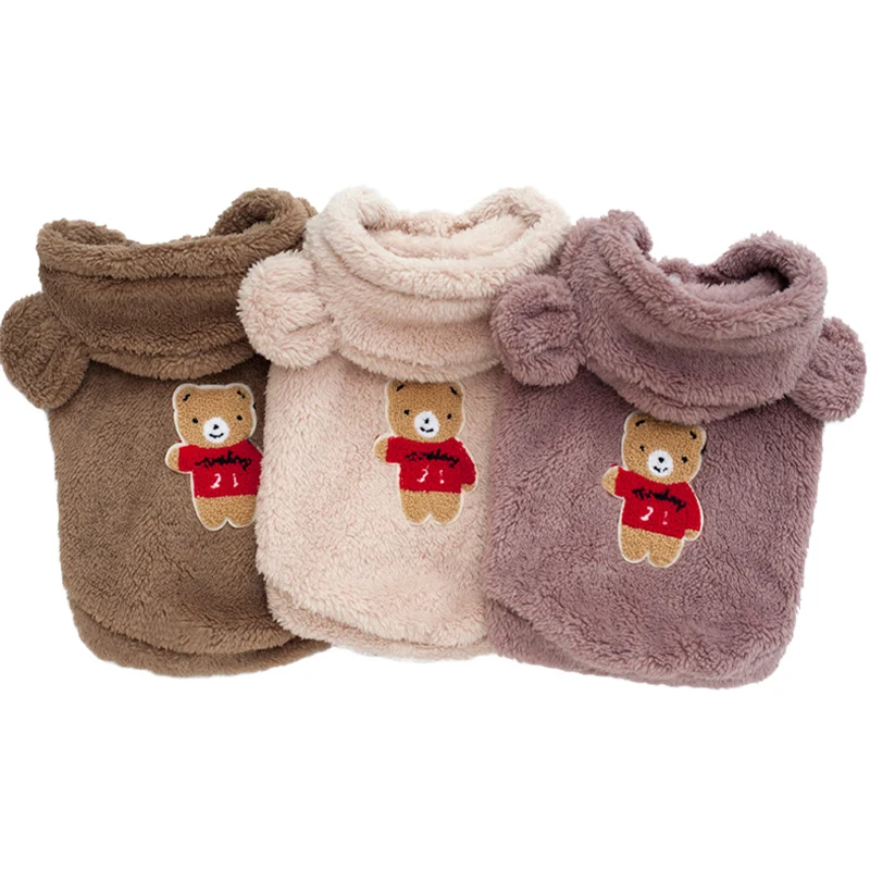 

Soft Warm Puppy Hoodie Sweatshirt Winter Pet Dog Clothes For Small Dogs Cats Coat French Bulldog Jacket Chihuahua Yorkies Outfit