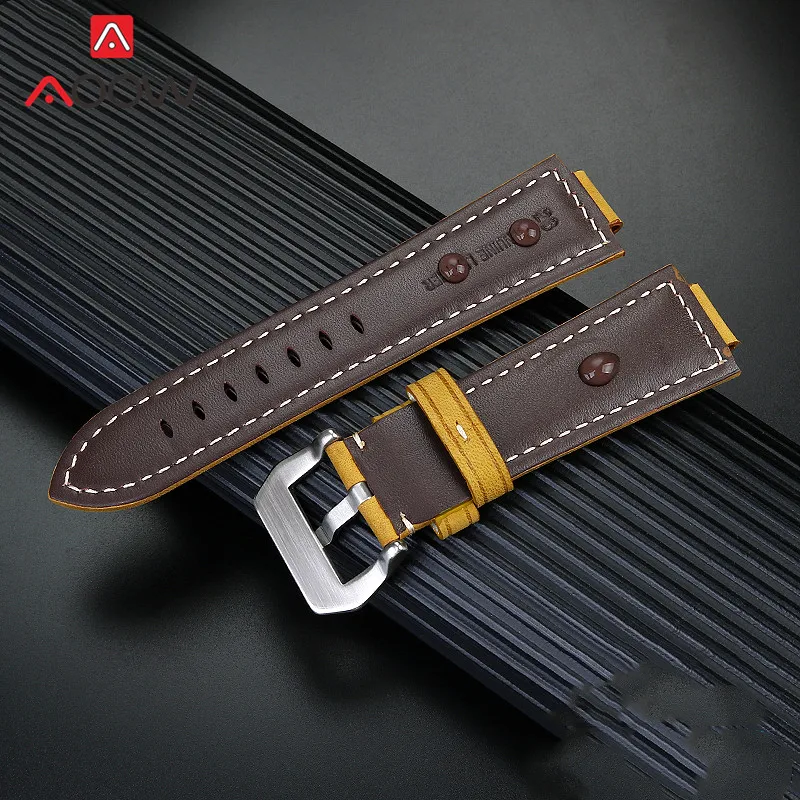 Genuine Leather Cowhide Strap for Casio G-Shock G-Steel GST-B400 GST-B200 Stainless Steel Buckle Matte Men Bracelet Watch Band