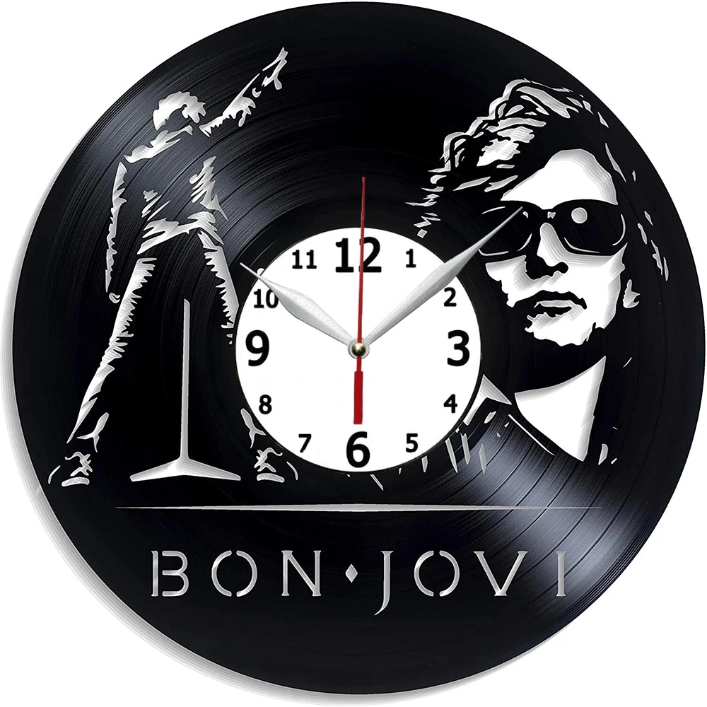 

Настенные часы в современном стиле, винтажные настенные украшения с виниловой записью, декор для гостиной, рок-группы, минималистичные