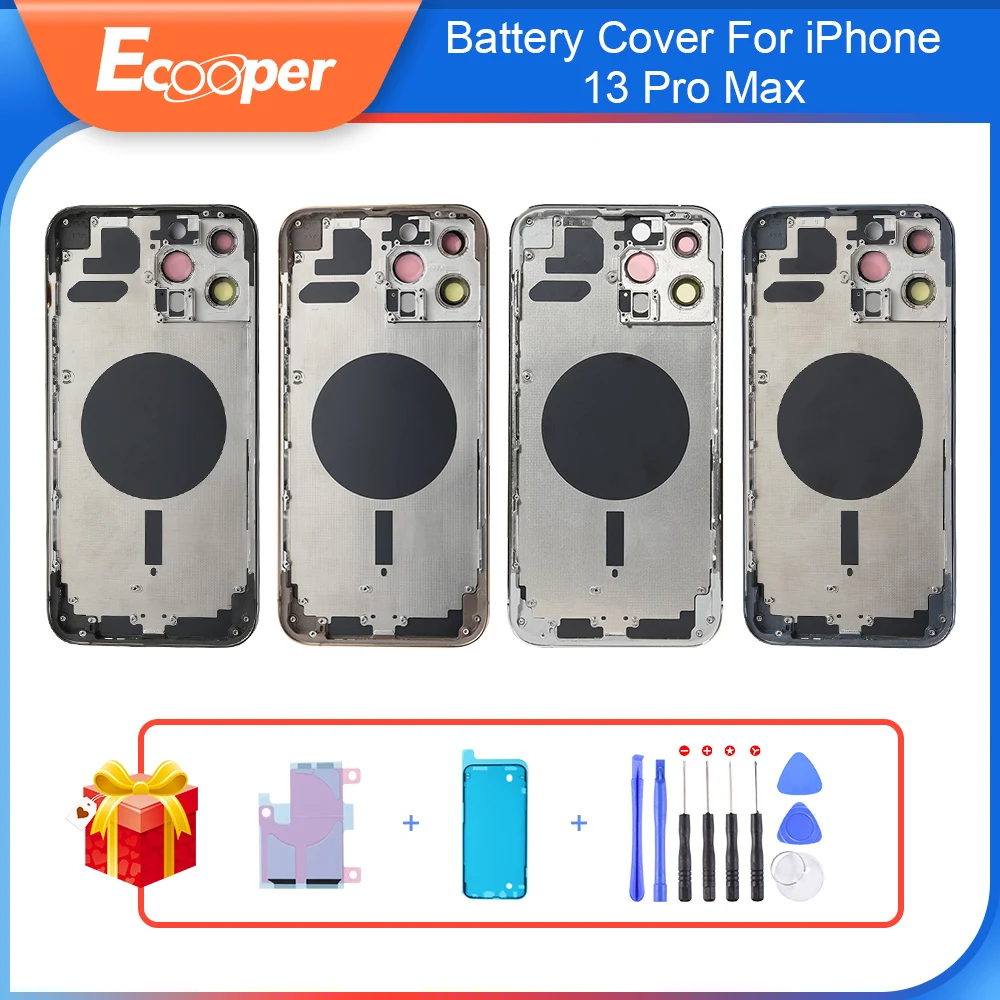 

Housing Case For iPhone 13 Pro Max With Battery Back Cover Middle Chassis Frame SIM Tray Side Key Parts Housing Replacement