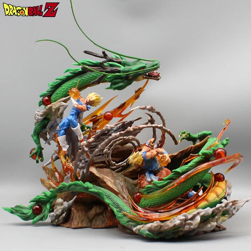 

Anime 32cm Dragon Ball Z Figure Majin Vegeta Vs Son Goku Action Figures Gk Pvc Statue Model Doll Collectible Room Decoration Toy