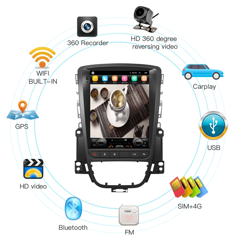 Buick EXCELLE 2010-2014 Tesla Radio Multimedia Video Player GPS Global Positioning System |