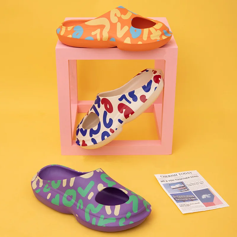 

Шлепанцы женские повседневные из ЭВА, пляжные сандалии, для улицы, для дома и ванной, летние тапочки, дизайнерские