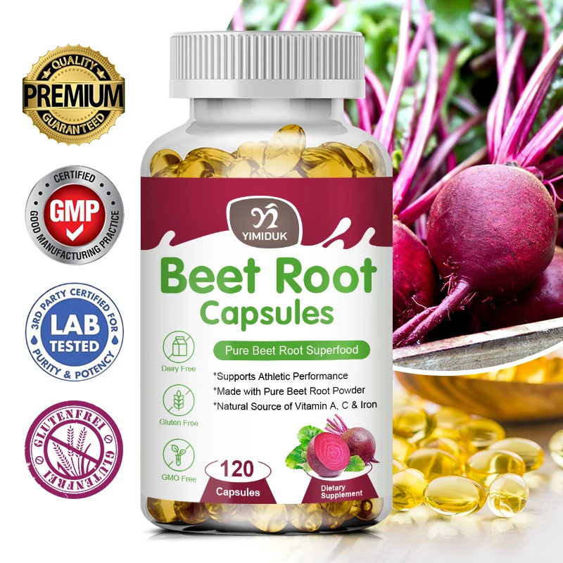 

Beet Root Capsules Beetroot Powder Supports Blood Pressure, Athletic Performance, Digestive, Immune System