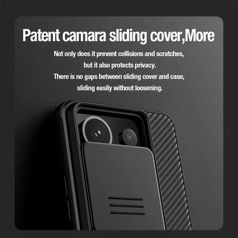 Чехол NILLKIN для Xiaomi Redmi Note 13 Pro 5G CamShield Pro Slide Camera Protect Privacy Cover для Redmi Note 13/13 Pro+ Plus 5G