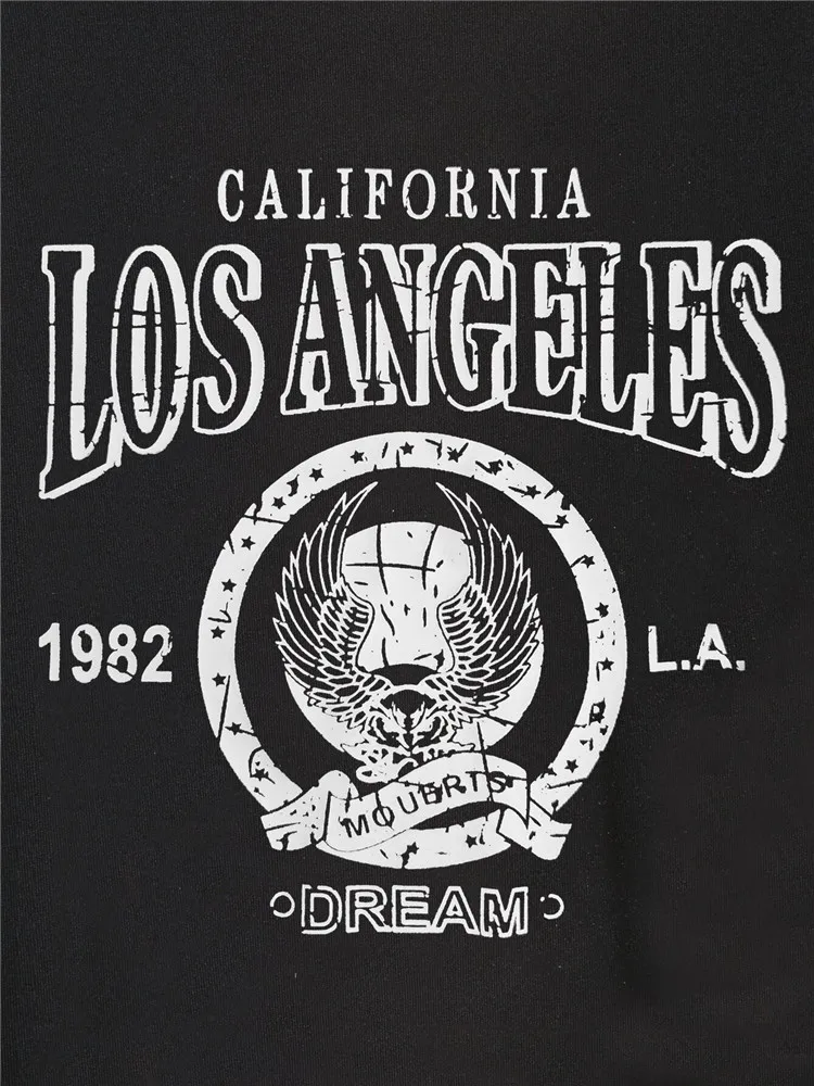 Укороченный топ в стиле High Street с графическим принтом букв женская летняя одежда