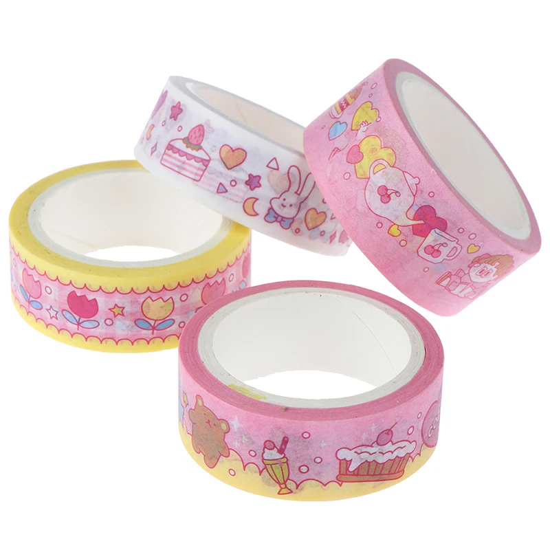 

Korean Ins Pink Girl Flower Decorative Adhesive Tape For Diary DIY Scrapbooking
