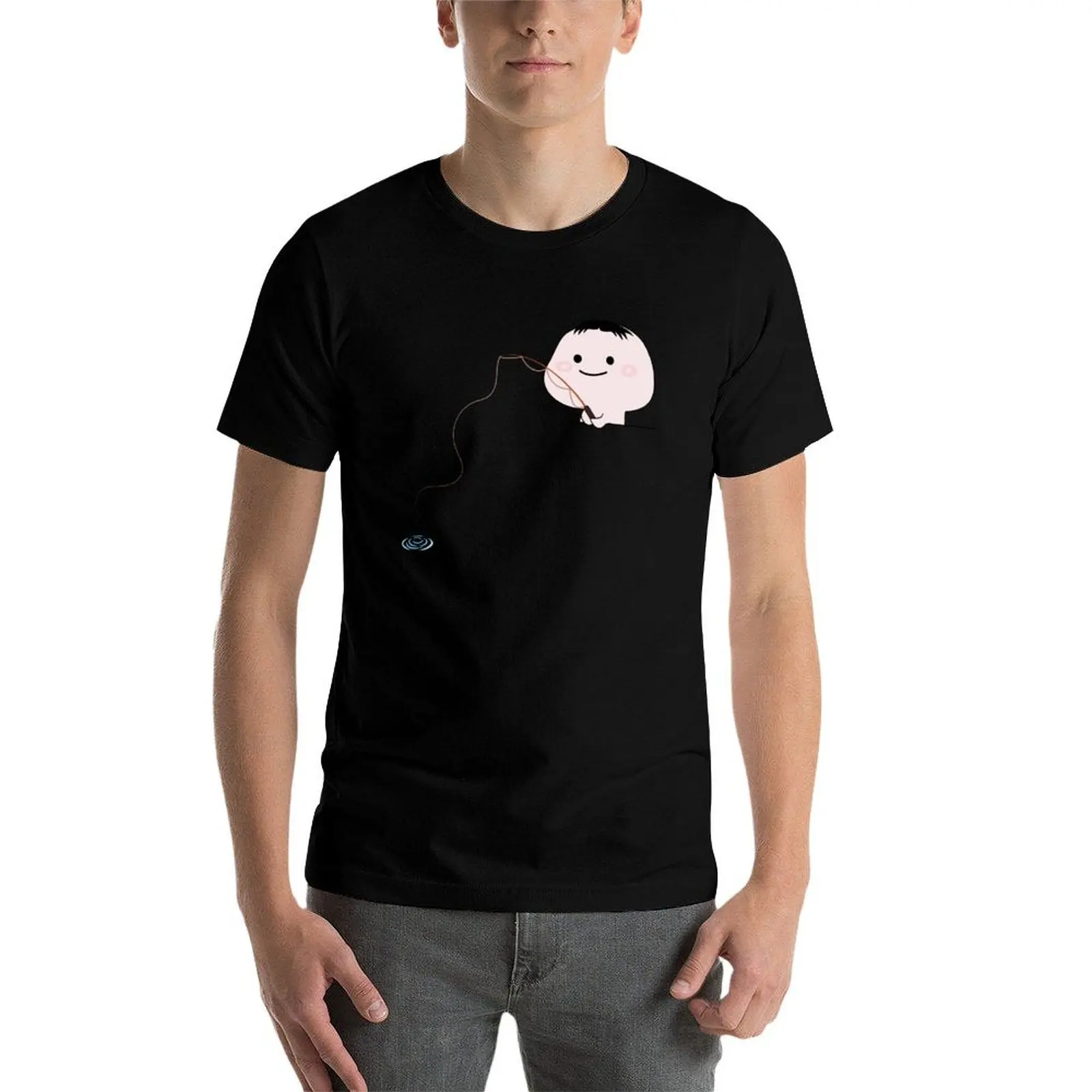 Фото Футболка Quby Fishing T-Shirt, мужские хлопковые футболки с принтами, мужская хлопковая футболка №3