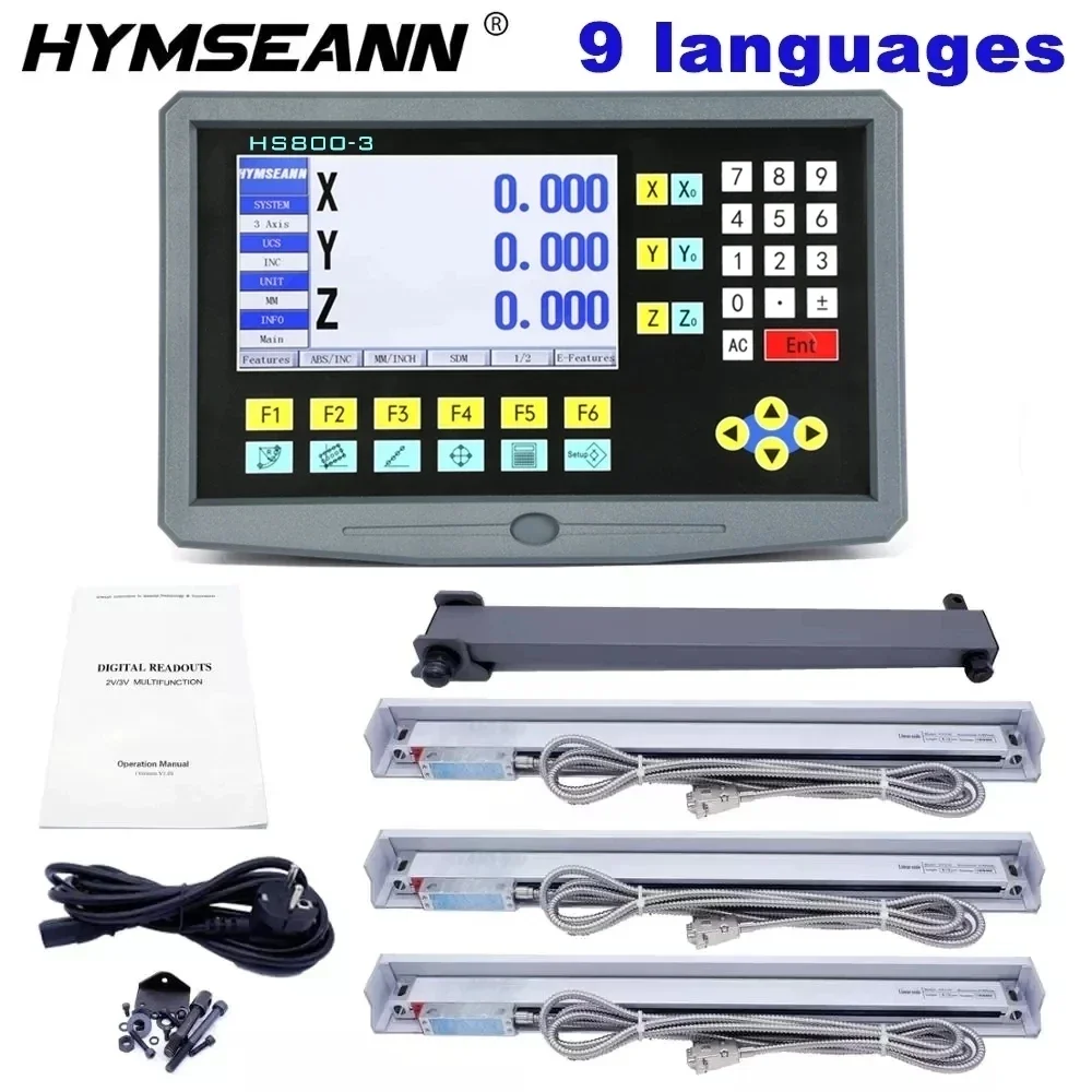 

HYMSEANN 3-осевой цифровой считыватель DRO HS800-3