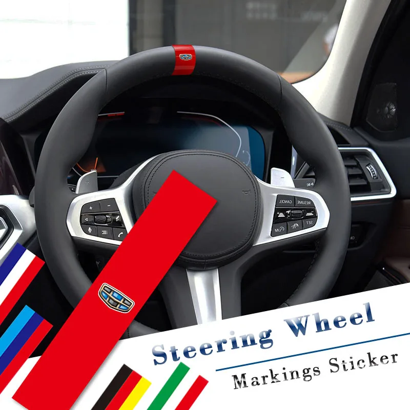 Car Steering Wheel Stickers National Flag Decal For Geely Atlas SUV Boyue Borui Coolray Emgrand NL3 EX7 X7 EC7 GX7 GT GC9 X6 |