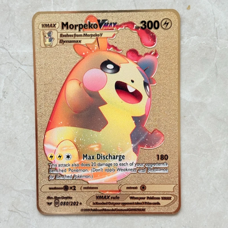 В наличии 1 шт./компл. домашние металлические карты Pokemon Пикачу Иви Мьюту Лапрас
