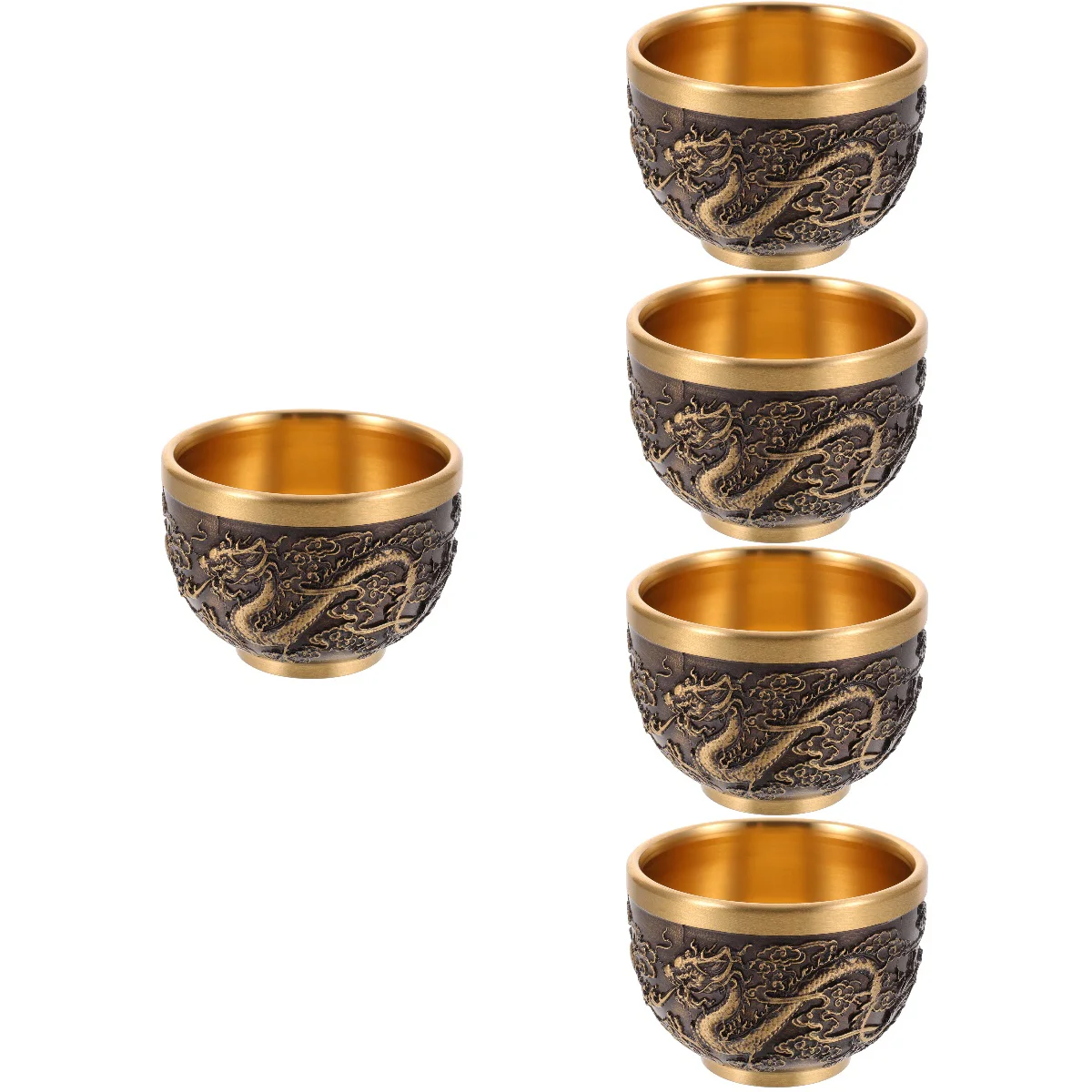 

5 шт. домашняя чашка для чая, изысканная медная чашка для чая, многофункциональная чашка для чая, домашняя чашка для воды, медное ремесло
