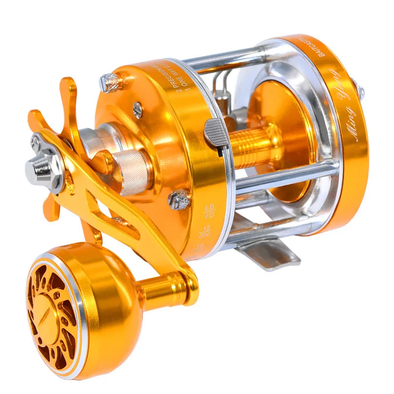 

High Quality 5/2/1 Body Metal Rocking Wire Cup Fishing Wheel Popular Star Relief Slow Rocking Iron Plate Drum Fishing Reel