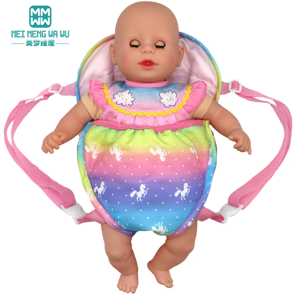 Accessories for doll fit 43 cm toy new born doll baby diapers Small panties Outing backpack, sleeping bag