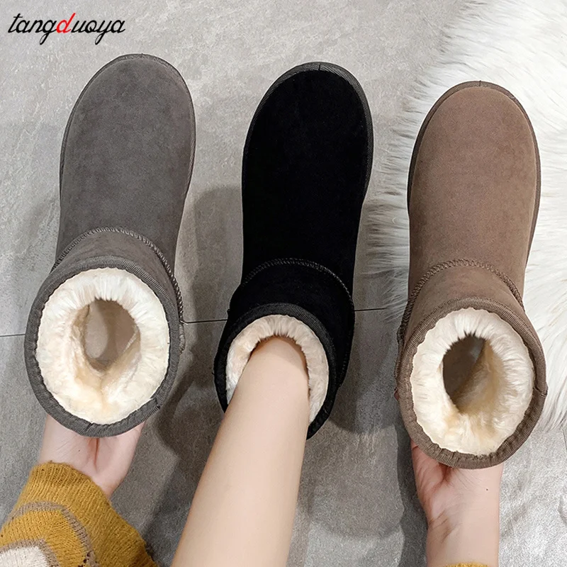 

Зимние ботинки, женская утепленная обувь из хлопка, нескользящая зимняя новая обувь, Студенческая женская обувь, черные ботинки 2022