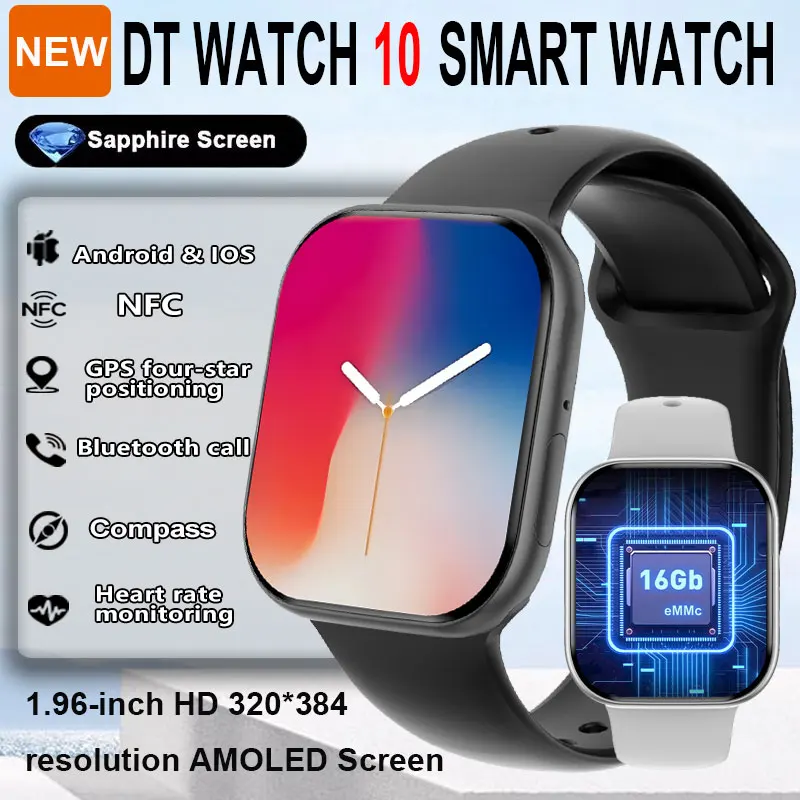 Новая серия 10 для Apple Watch GPS SmartWatch 16G Память Музыкальное видео NFC Bluetooth Вызов
