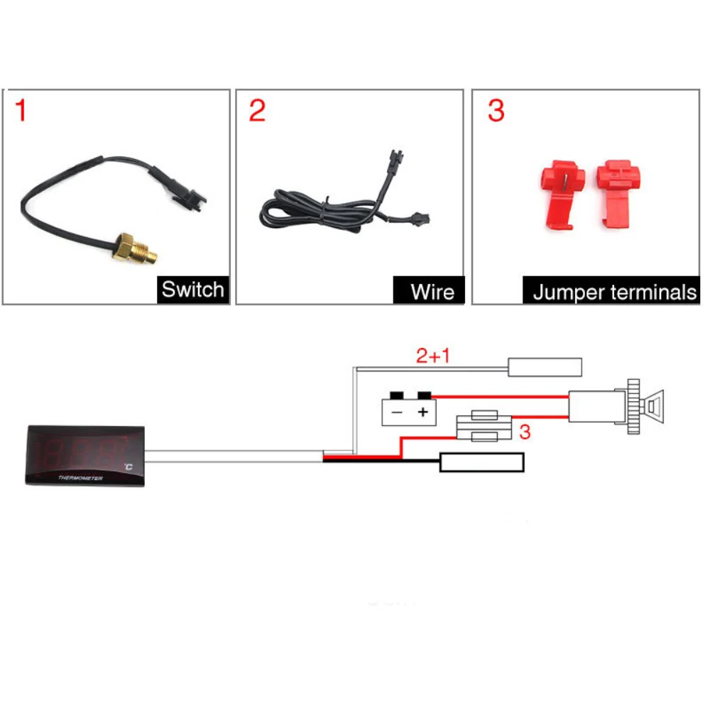 Измеритель температуры воды для мотоцикла датчик жидкокристаллический с
