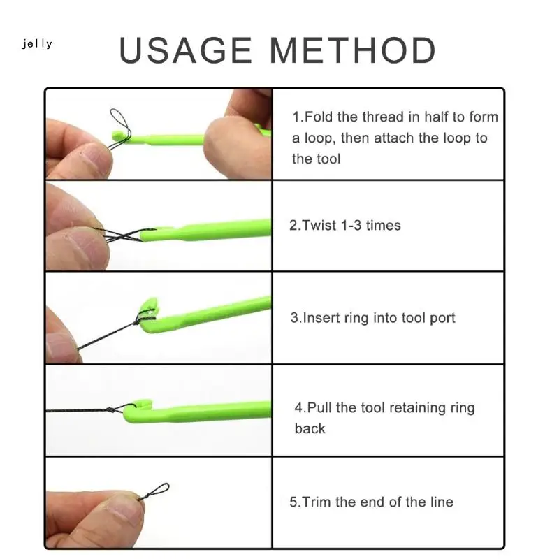 448C Инструмент для рыболовного крючка завязывания узлов рыболовных снастей