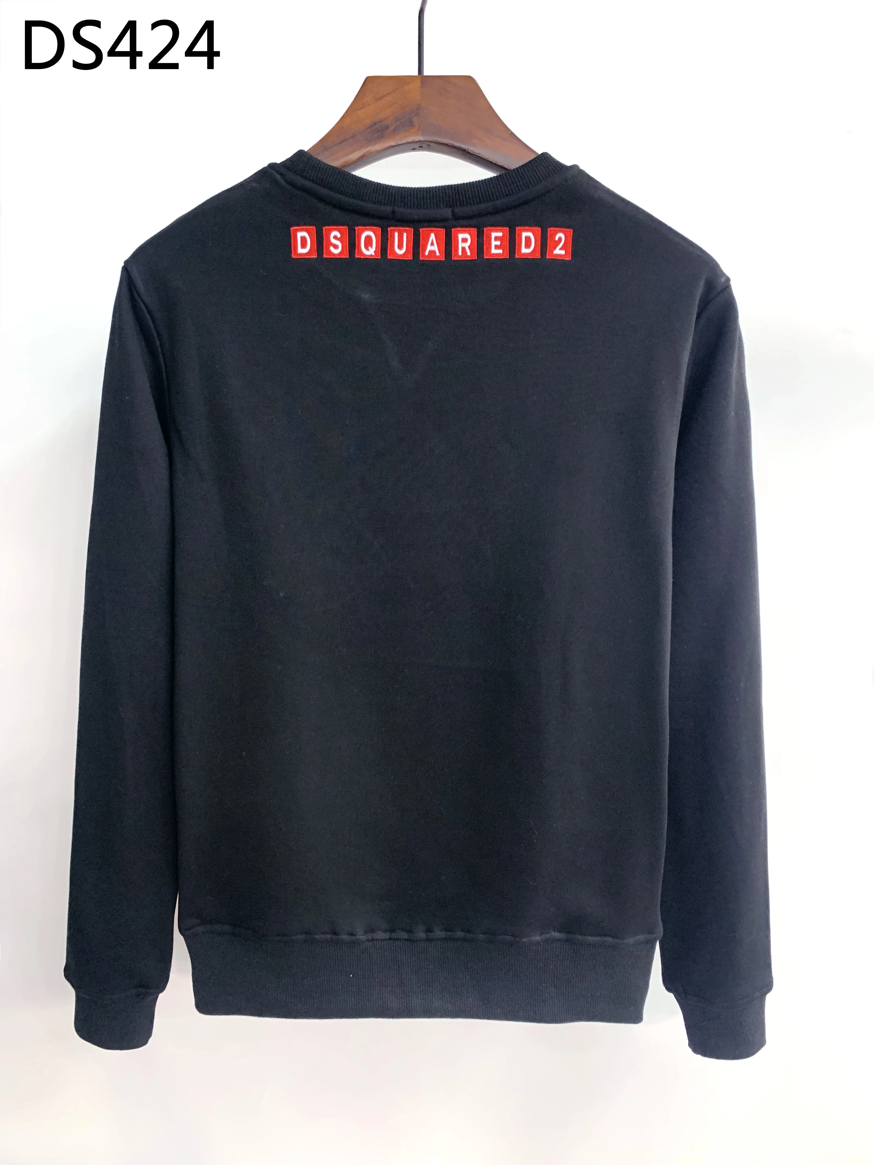 New Dsquared2 Men's Ladies Couple D2 Fashion Medal Embroidered Long Sleeve Dsq2 Simple Knit Crew Neck Sweatshirt M--XXXL DS424