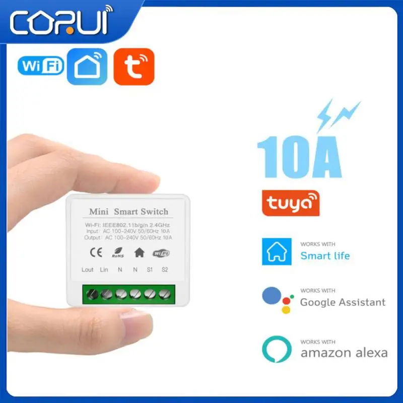 

Смарт-выключатель CORUI Tuya Mini с поддержкой Wi-Fi, 10 А