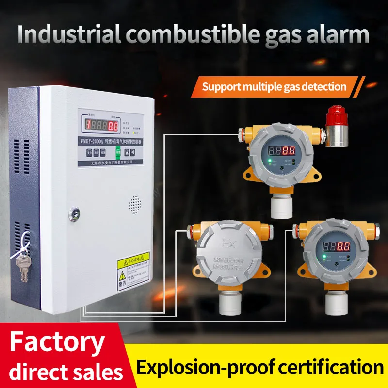 Explosion proof gas leak detector lpg industrial biogas combustion gases analyzer ch4 gas detector enlarge