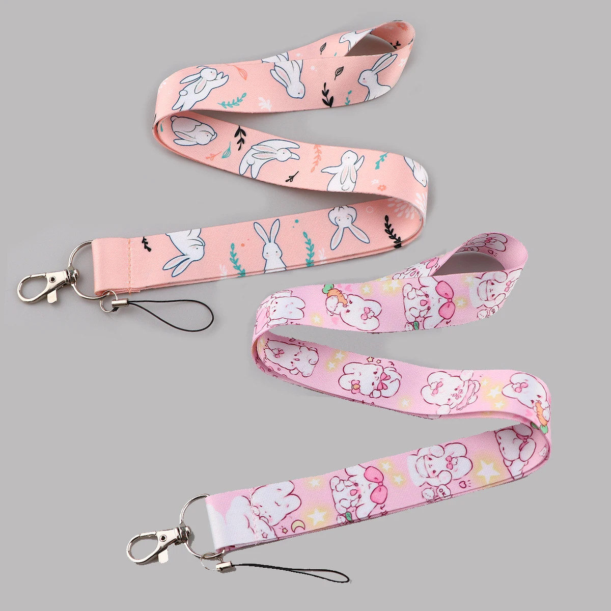 

Cute Rabbit Phone Lanyard Strap Mobile Phone Hanging Rope Neck Straps Anti-lost Lanyards Keychain Cell Phone Accessories