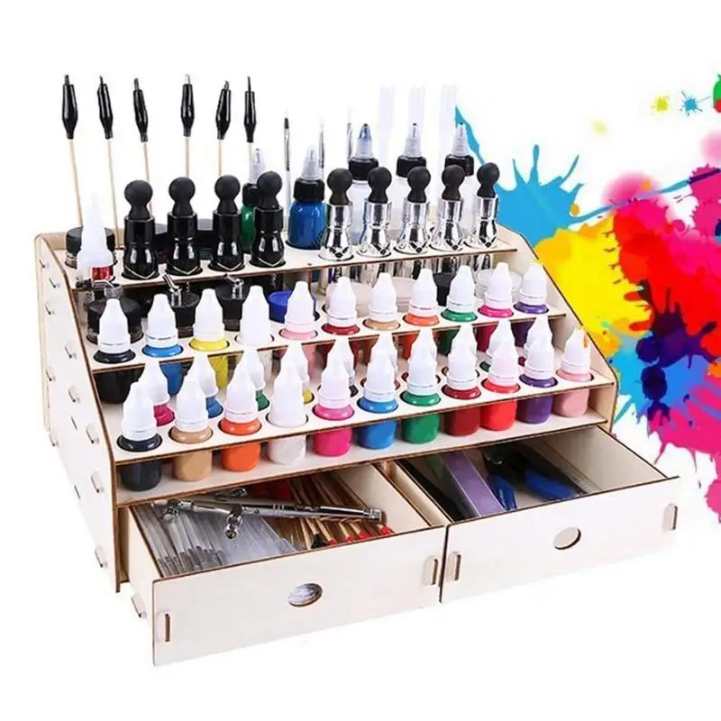 

Pigment Organizer Holder Paint Storage Rack Stand For Brushes Portable Paint Rack Stand For Craft Paint Storage Paint Brush