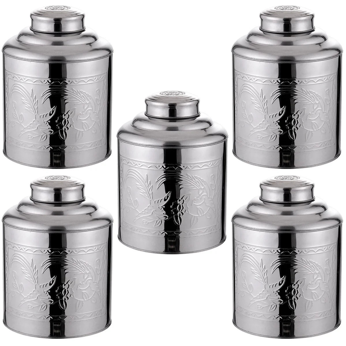 

Tea Canister Container Tin Leafstorage Loose Jar Stainless Kitchen Cookie Sugar Spicescandy Empty Steel Airtight Containers