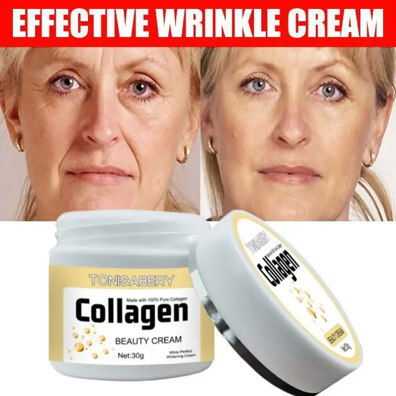 

Collagen Wrinkle Removal Cream Fade Fine Lines Firming Lifting Improve Puffiness Moisturize Brighten Skin Anti-aging Beauty Care
