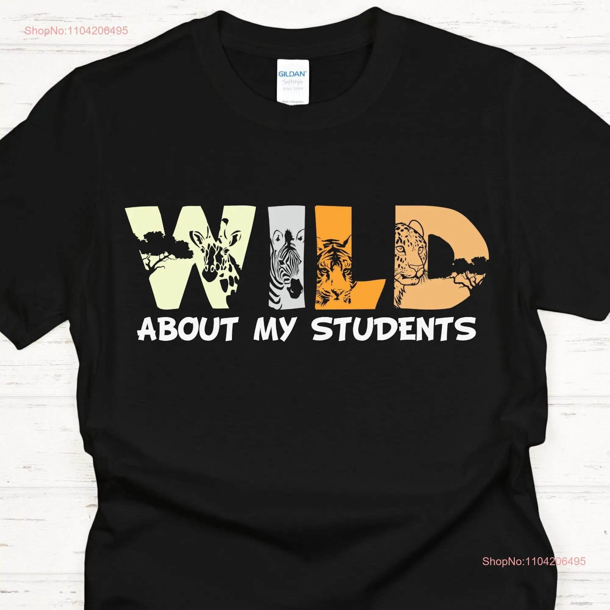 Симпатичная футболка Признание учителя Wild About My Students For Life с длинными или