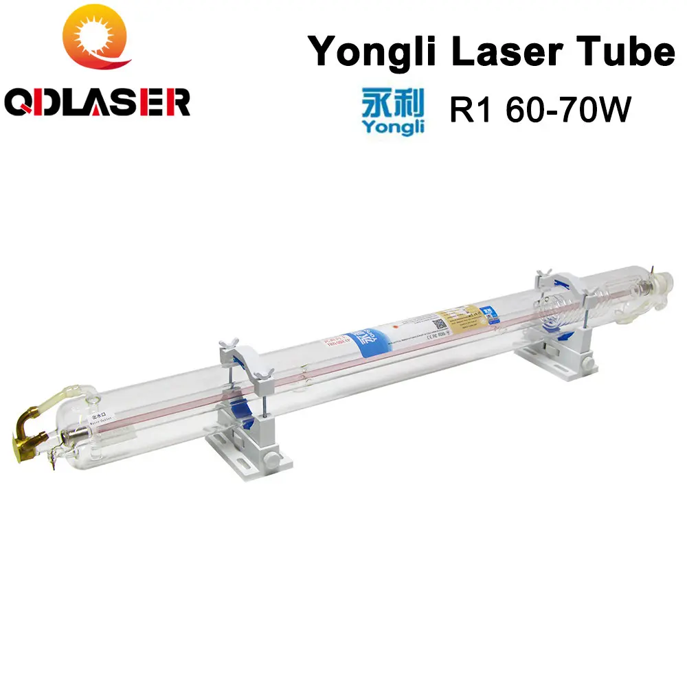 

QDLASER Yongli R3 80W CO2 Laser Tube Wooden Case Box Packing Length 1250 Dia. 80mm for CO2 Laser Engraving Cutting Machine