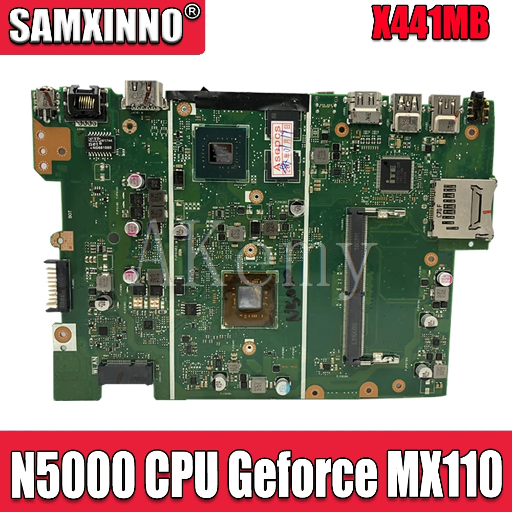

SAMXINNO For Asus X441 X441M X441MB Laotop Mainboard X441MB Motherboard with N5000 CPU Geforce Geforce MX110