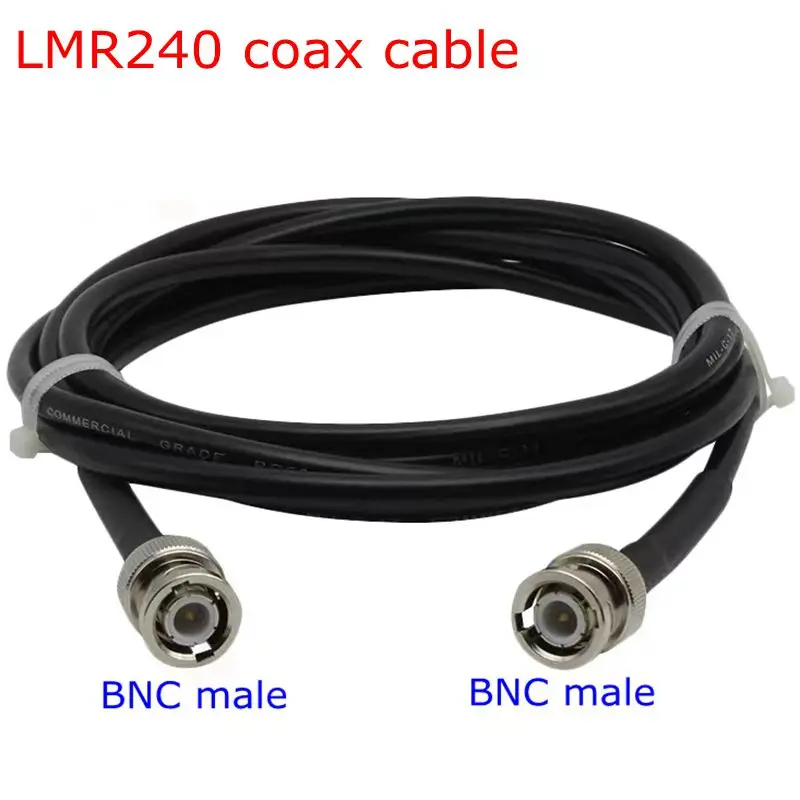 Коаксиальный кабель LMR240 Q9 BNC «папа»-«папа» BNC «папа», коннектор Q9 BNC-«папа», обжим Для LMR240 отрезок антенны Нм 15 см/20 см/200 см