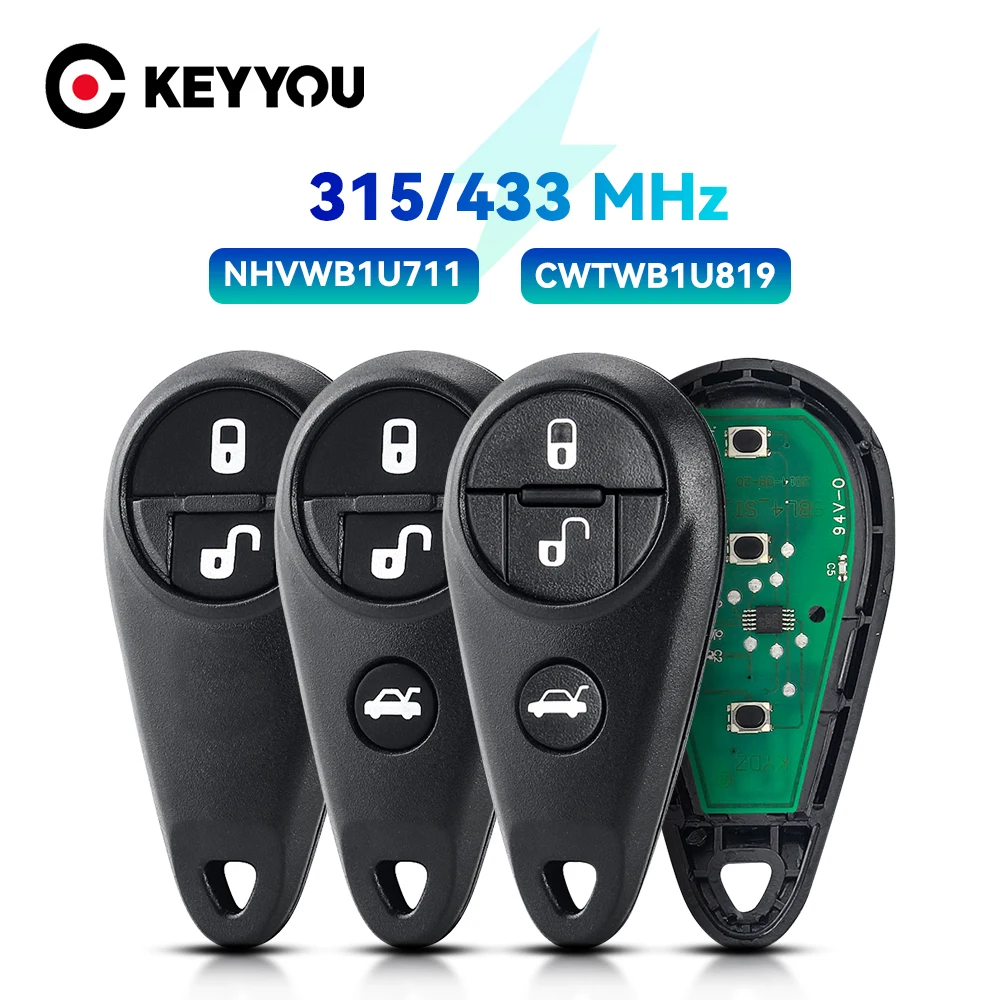 KEYYOU CWTWB1U819 Remote Car Key Fob For Subaru Forester Impreza Legacy Outback Smart Car Key 315mhz 3+1 Buttons For Subaru Keys