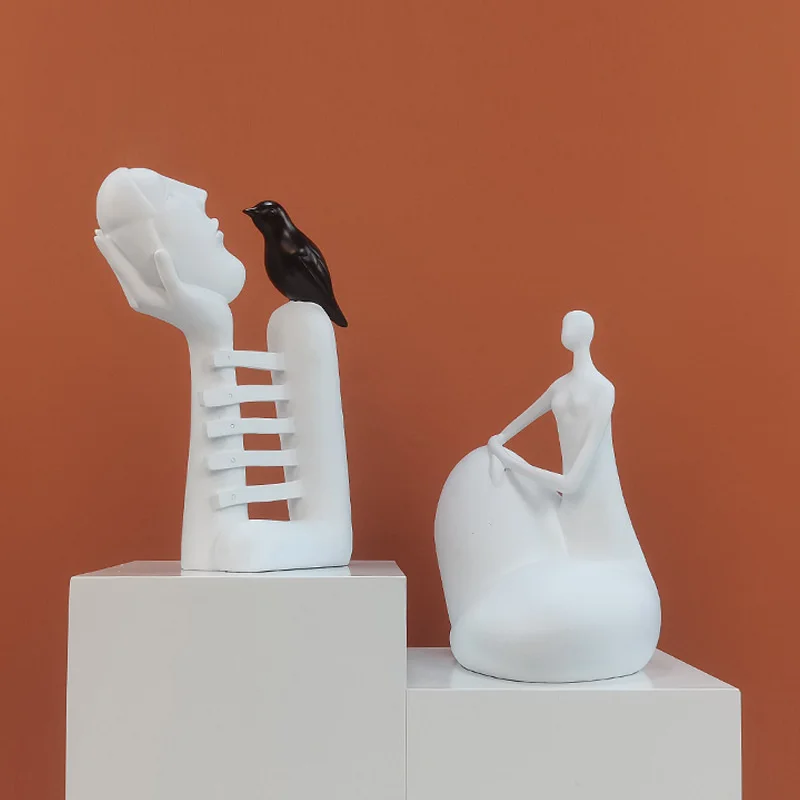 

Nordic Modern Simple Abstract Figure Resin Decoration Model House Sales Department Home Guest Restaurant Soft Decoration Crafts