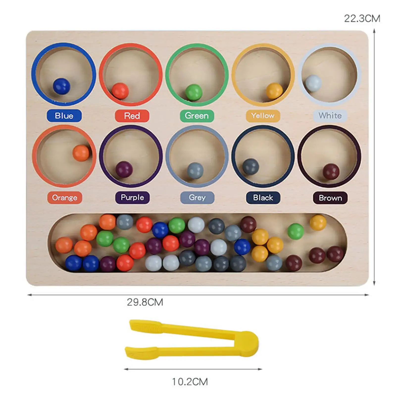 

Wooden Peg Board Game Educational Toys Fine Motor Skill Sensory Toys Wooden Board Bead Game for Children Girls and Boys Toddlers