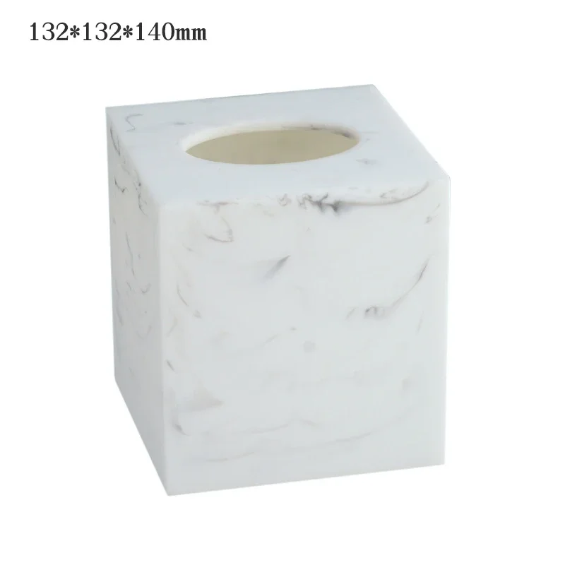 

Квадратная мраморная коробка для салфеток из смолы