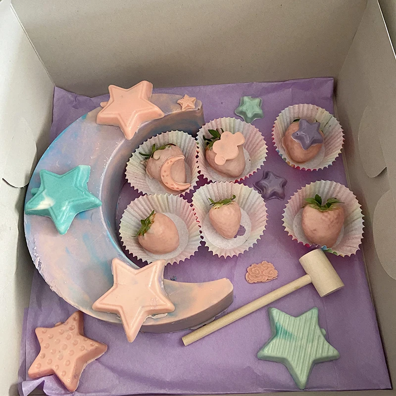 3D фотоформа для выпечки тортов силиконовая форма в виде лунного света