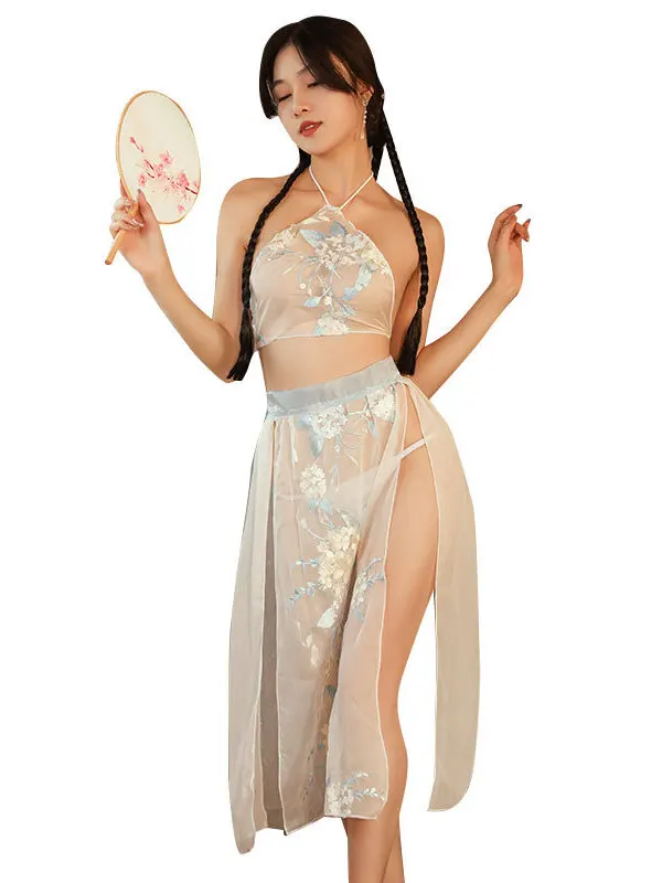 Соблазнительная Женская одежда с вышивкой в античном стиле очаровательное новое