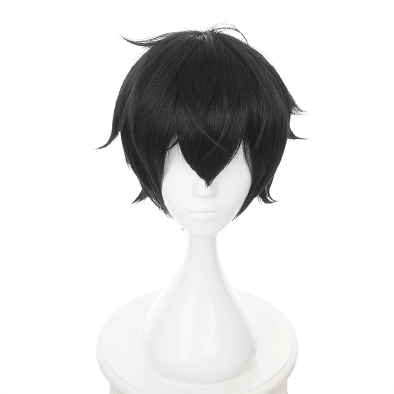 

The Rising of the Shield Hero Naofumi Iwatani Black Short Wig Cosplay Costume Heat Resistent Hair Party Cosplay Wigs