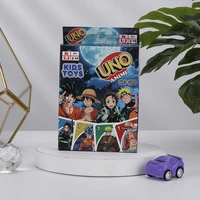 uno cards anime cartoon one piece naruto dragon ball z demon slayer puzzle cards games fanny familie poker board game kids toys