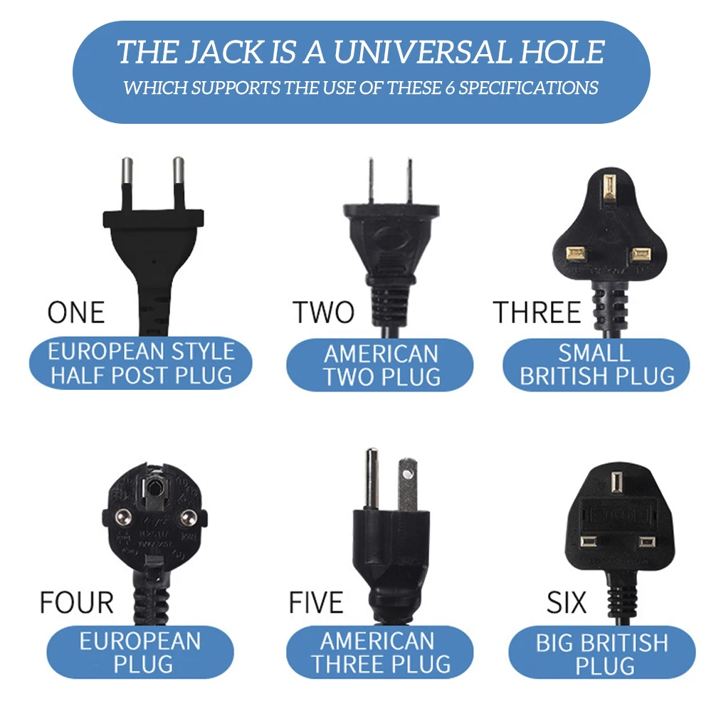 

USB-порт для зарядки, умная розетка, универсальный сетевой фильтр, настольная зарядная станция для телефона, планшета, ПК, домашняя вилка стан...