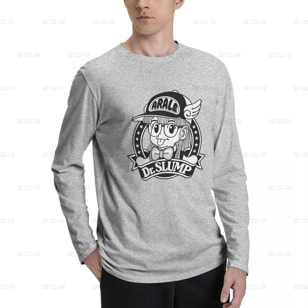 Мужская хлопковая футболка Arale Norimaki с длинными рукавами и принтом Digital Direct Spray